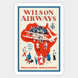 Wilson Airways Vintage Poster 1937 Sticker